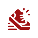 Rote Sportschuh-Ikone