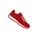 Rote Sportschuh-Ikone