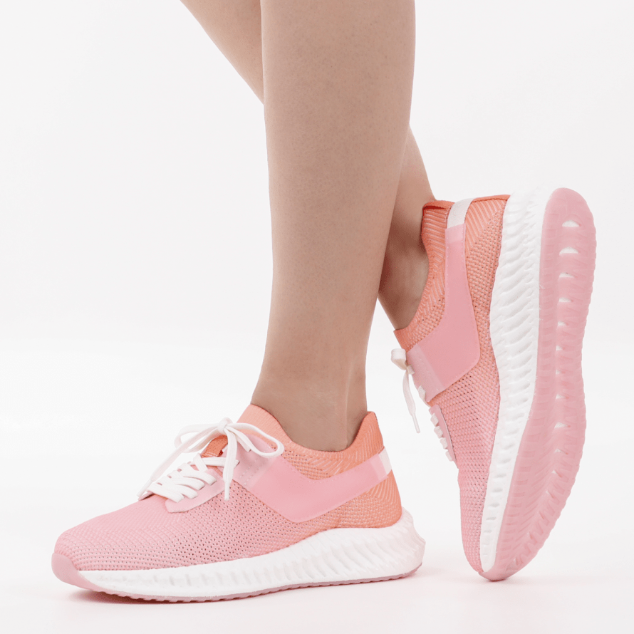 Rosa Sportschuhe mit weißen Sneakern